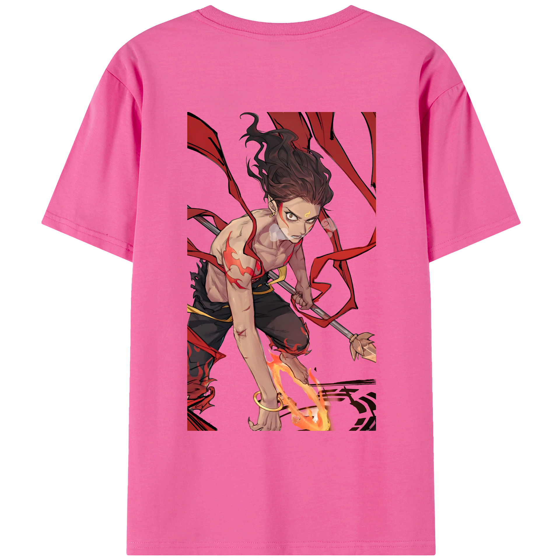 （画像用） Ne Zha 2 ナタ 魔童の大暴れ レディース半袖Tシャツ(バックプリント)